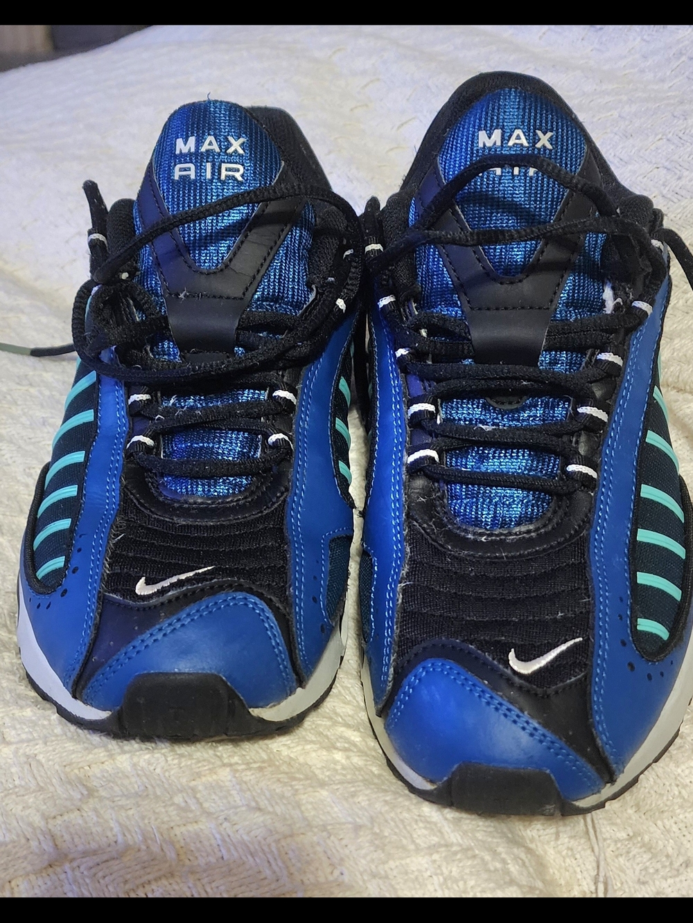 Nike Max Air Men's Blue & Black Athletic Sneakers Sz 12 GUC